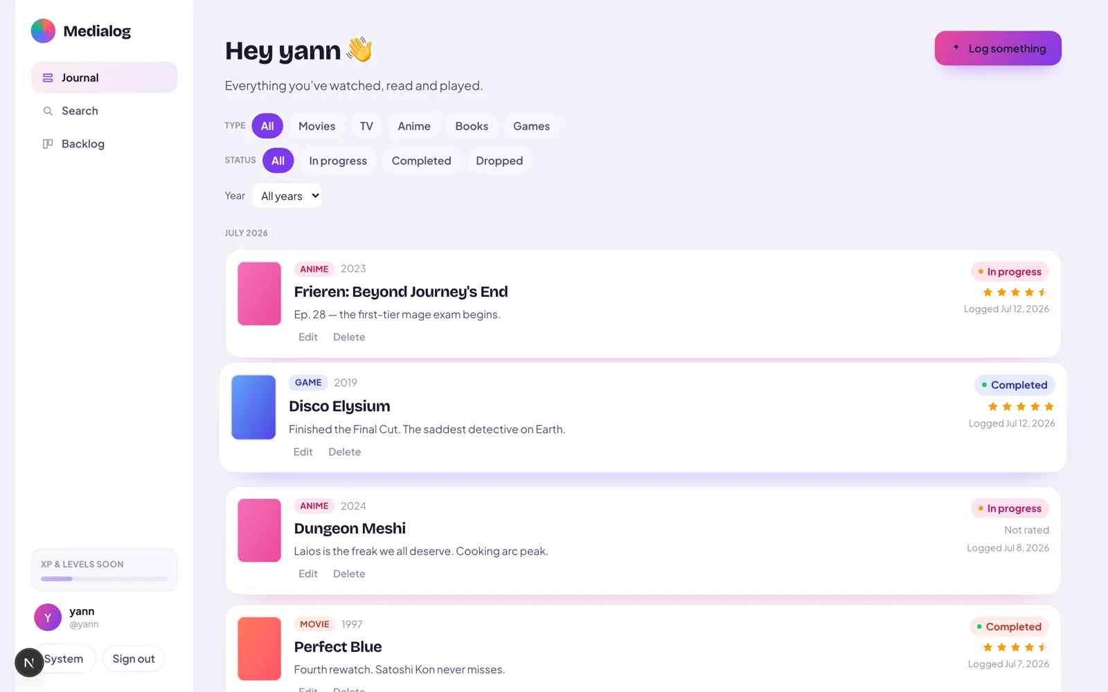 Le journal de Bubblu : une timeline mêlant films, séries, animes, livres et jeux