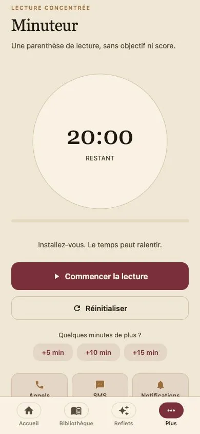 Le minuteur de lecture de Rémanence